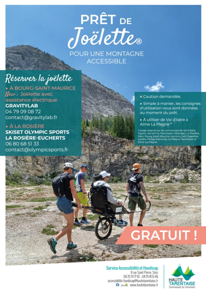 Affiche du prêt de Joëlette en Haute Tarentaise